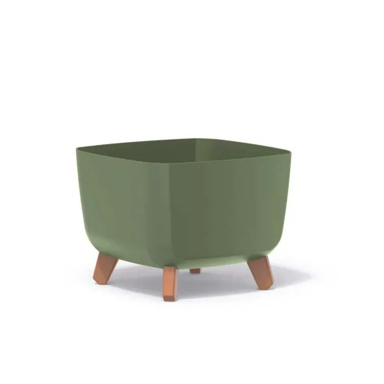 Saksija sa nogarima Prosperplast Gracia Olive Green 24x24x19cm