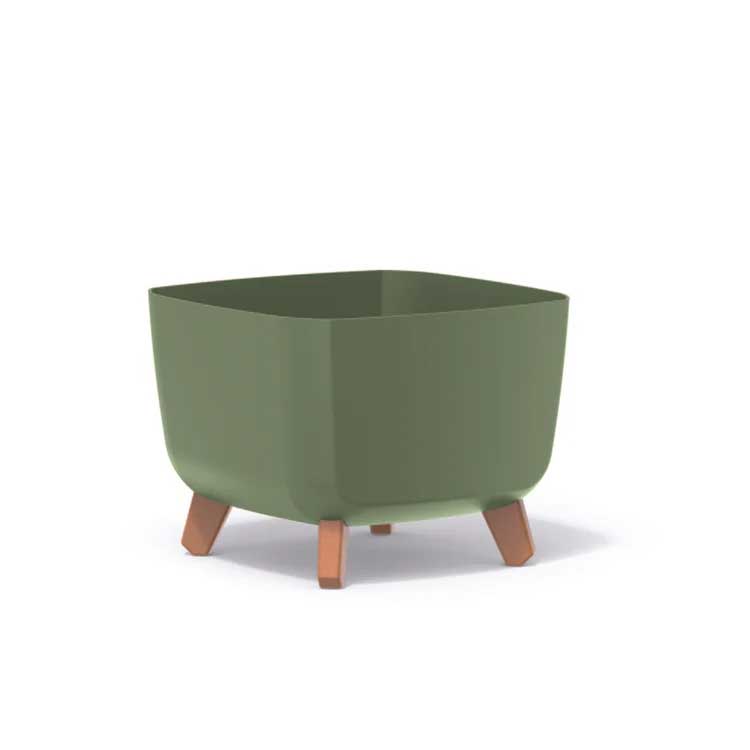 Saksija sa nogarima Prosperplast Gracia Olive Green 29x29x22cm - dodatni pogled