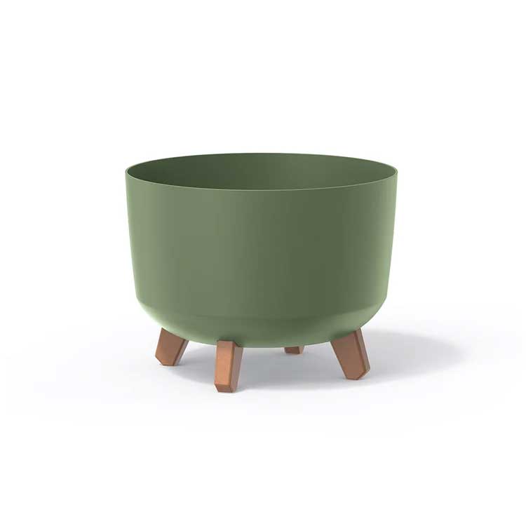 Saksija Prosperplast Gracia 34x24 sa nogarima Olive Green - dodatni pogled