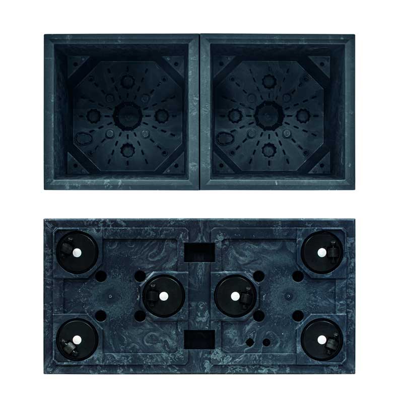 Saksija sa točkićima Prosperlplast Sierra 60x30cm Antracit - dodatni pogled