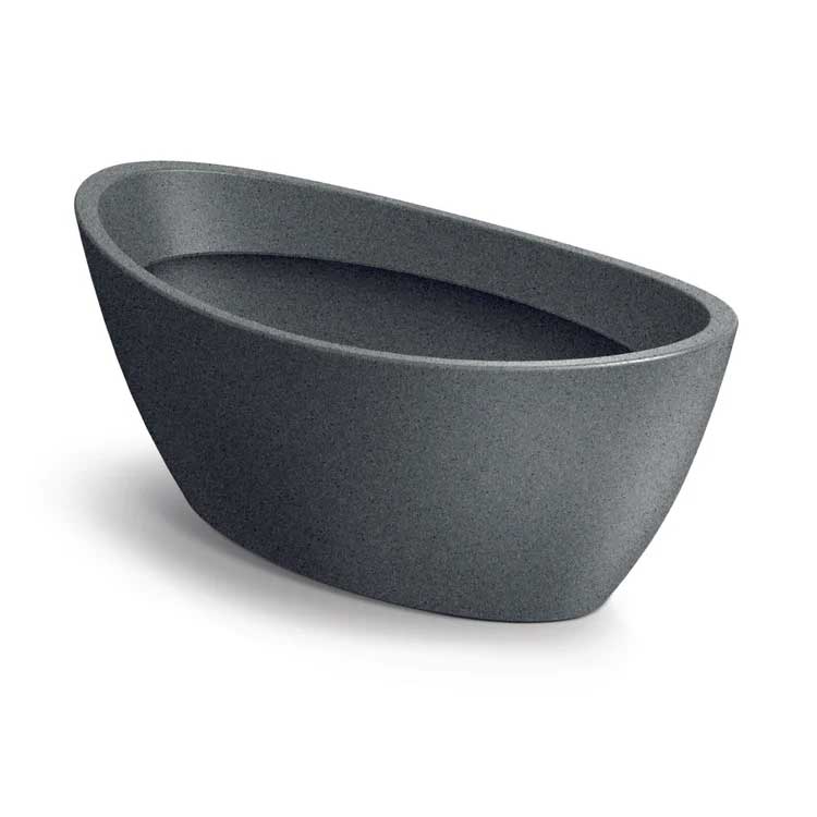 Ovalna saksija za cveće Prosperplast Aria 40cm Boja finog granita - dodatni pogled