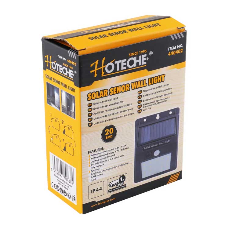 Hoteche Solarna LED Lampa sa Senzorom Pokreta 1000mAh - dodatni pogled