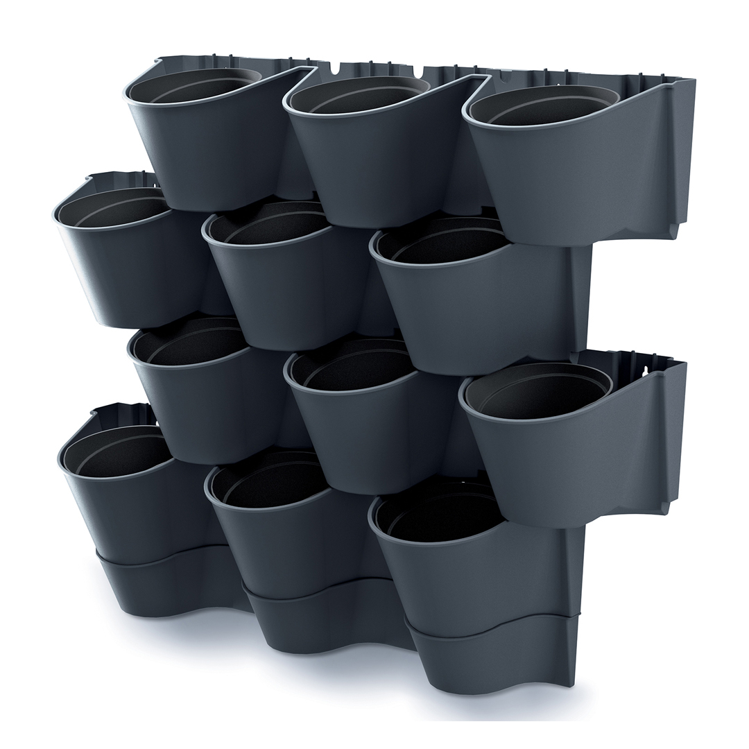 Kaskadni Set od 12 Saksija sa nosačem Prosperplast - dodatni pogled