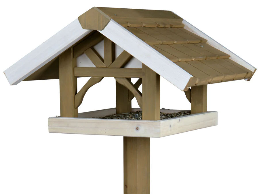 Hranilica za ptice na postolju 1.25m Drvena kućica siva Trixie 55802 - dodatni pogled
