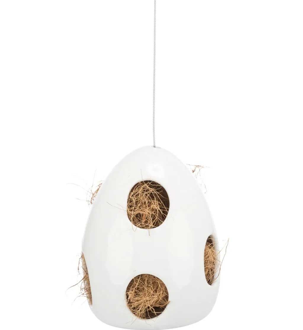 Gnezdo za ptice 15cm keramika belo Trixie 57102 - dodatni pogled