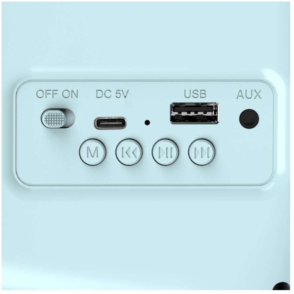 Haeger Heritage Retro FM Radio sa punjivom baterijom Bluetooth USB AUX Plavi - dodatni pogled