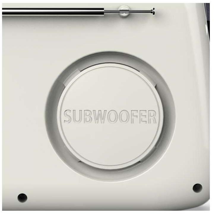 Haeger Heritage Retro FM Radio sa punjivom baterijom Bluetooth USB AUX Bež - dodatni pogled