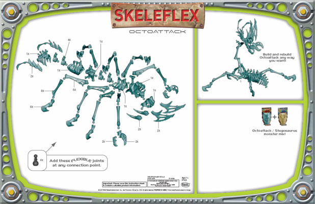 Skeleflex Dino Alien Lobanja WL57025 - Octoattack - dodatni pogled