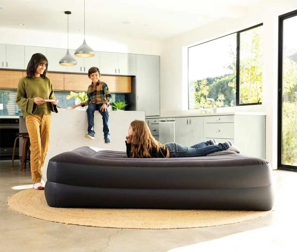 Intex Vazdušni krevet sa ugrađenom pumpom Queen Pillow Rest 152x203x42cm 64124ND