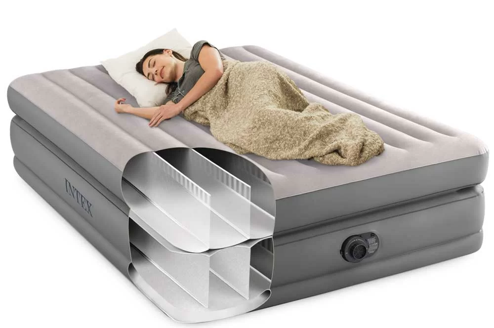 Intex Vazdušni krevet sa ugrađenom pumpom Queen Prime Comfort 152x203x51cm 64164