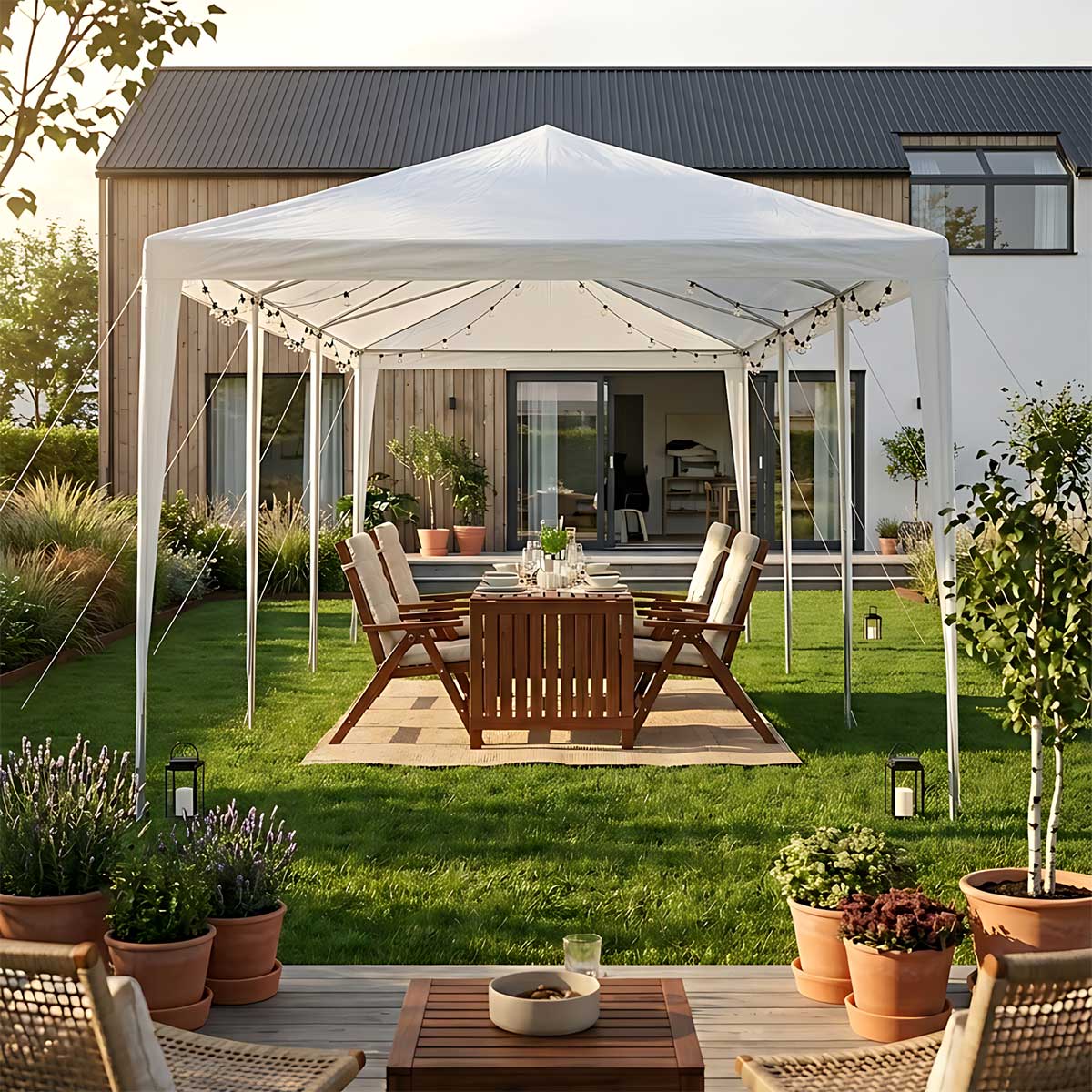 Veliki Paviljon Za Dvorište 9 x 3 m - dodatni pogled