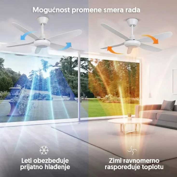 Plafonski ventilator sa daljinskim upavljačem 137cm 40W - dodatni pogled