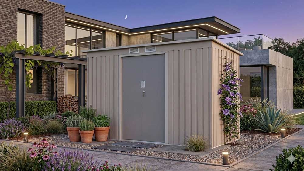 Pomoćna metalna baštenska kućica Fortis-B 3.6m² - dodatni pogled