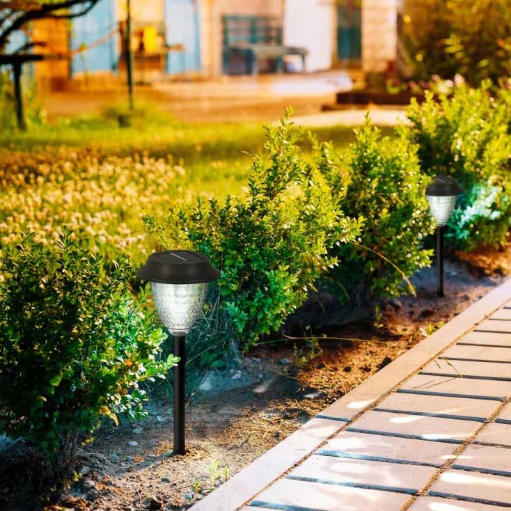 Šest solarnih baštenskih lampi RGB+toplo belo svetlo - dodatni pogled