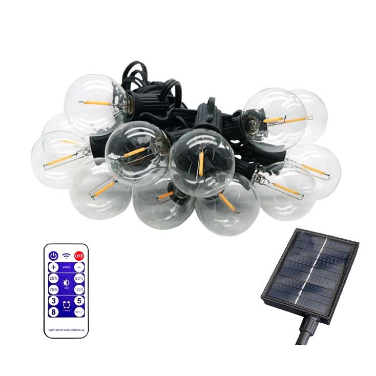 Solarni LED niz sa 25 retro sijalica i daljinskim upravljačem 7.5 m - dodatni pogled
