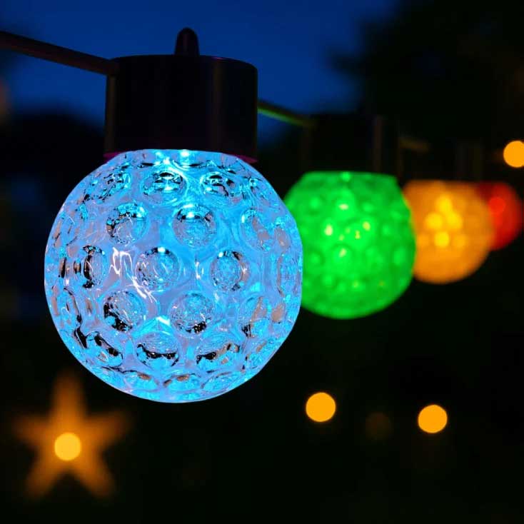 LED svetleći niz dužine 9 metara sa 20 RGB kugli i daljinskim upravljačem - dodatni pogled