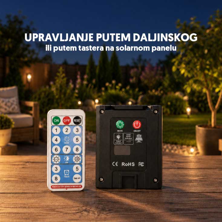 Solarni LED niz sa 10 sijalica 10m 11448 - dodatni pogled