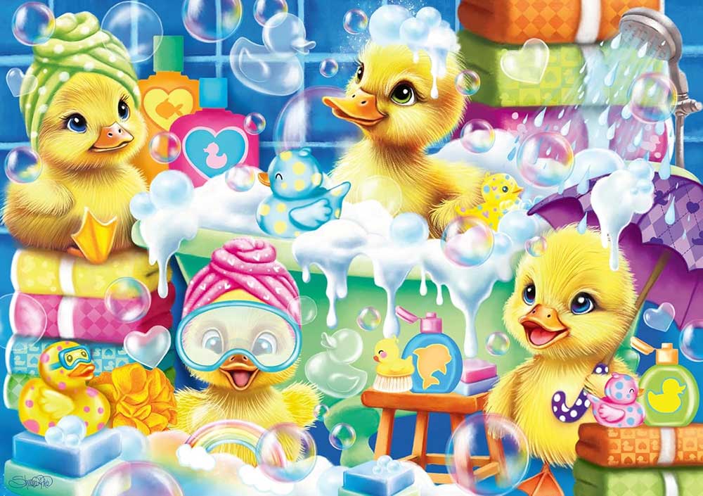 Puzzle za decu 35 delova Pačići se kupaju Ravensburger 12004299 - dodatni pogled
