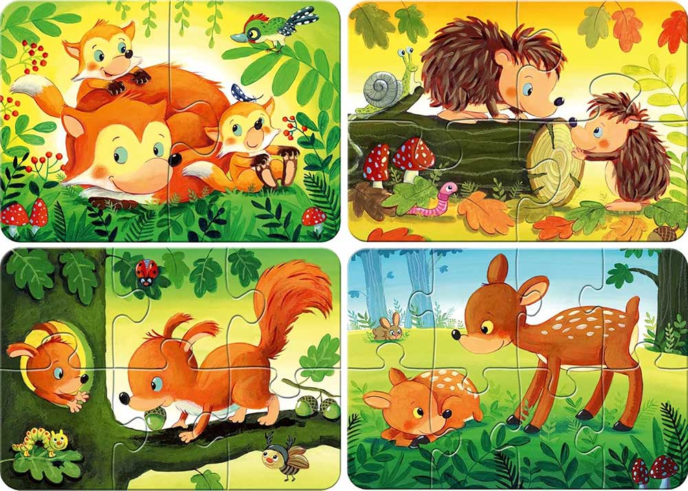 Moje prve Puzzle slagalice 4u1 Porodice divljih životinja Ravensburger 12000854 - dodatni pogled