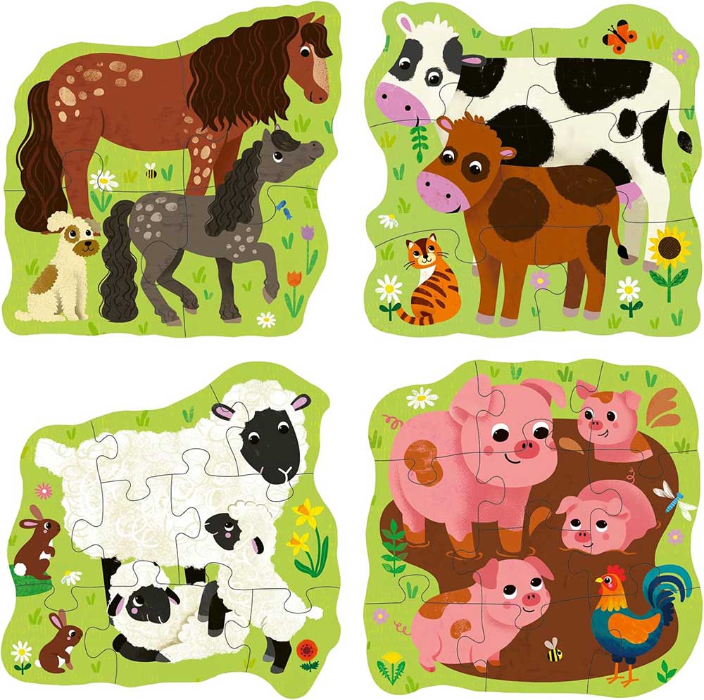 Slagalice za najmlađe 4u1 Domaće životinje Puzzle Up! Ravensburger 12004001 - dodatni pogled