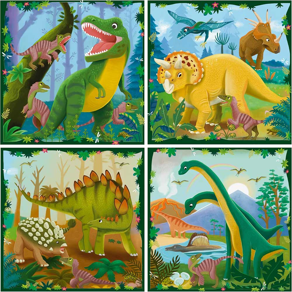 Slagalice za decu 4u1 Dinosaurusi Puzzle Up! Ravensburger 12004003 - dodatni pogled