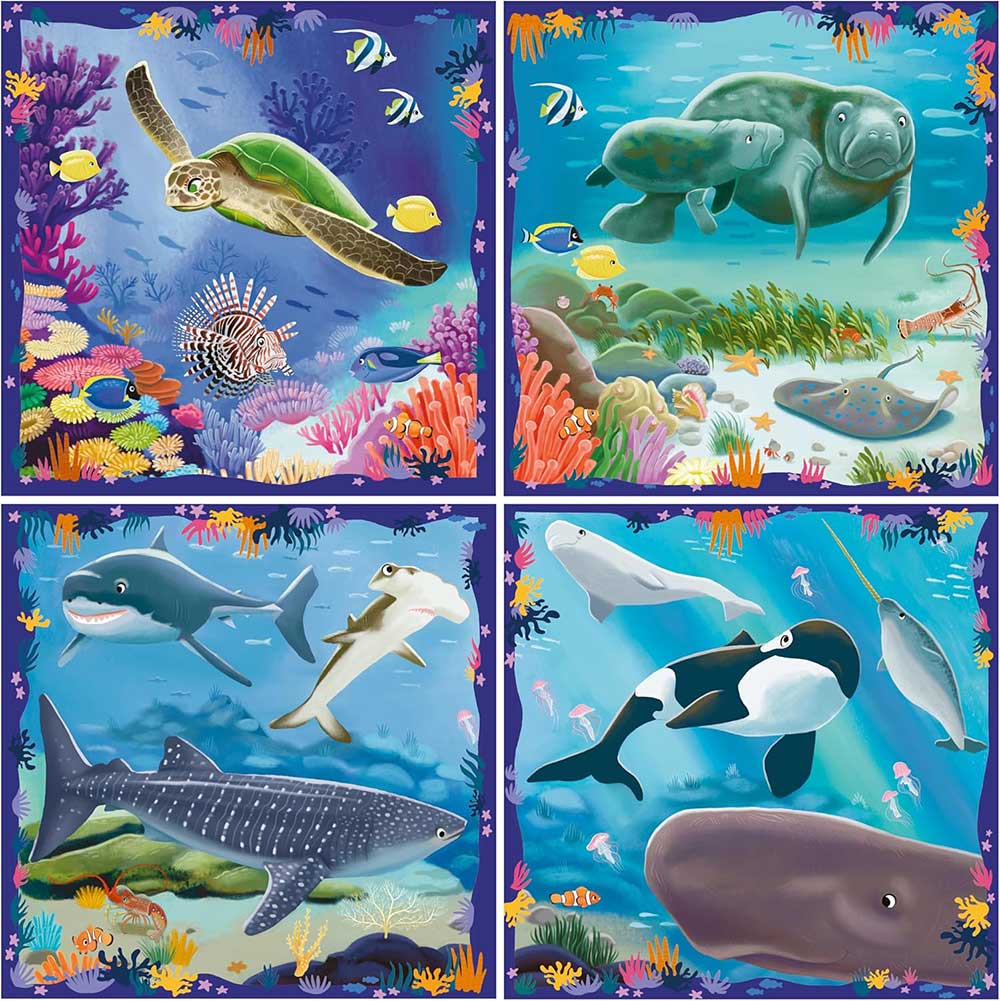 Slagalice za decu 4u1 Morske životinje Puzzle Up! Ravensburger 12004004 - dodatni pogled