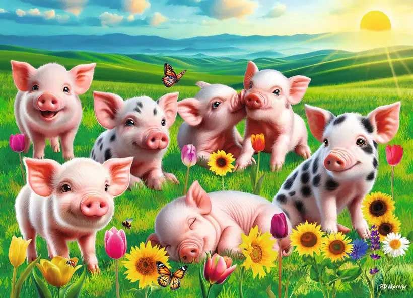 Puzzle za decu 60 delova Prasići Ravensburger 12004256 - dodatni pogled