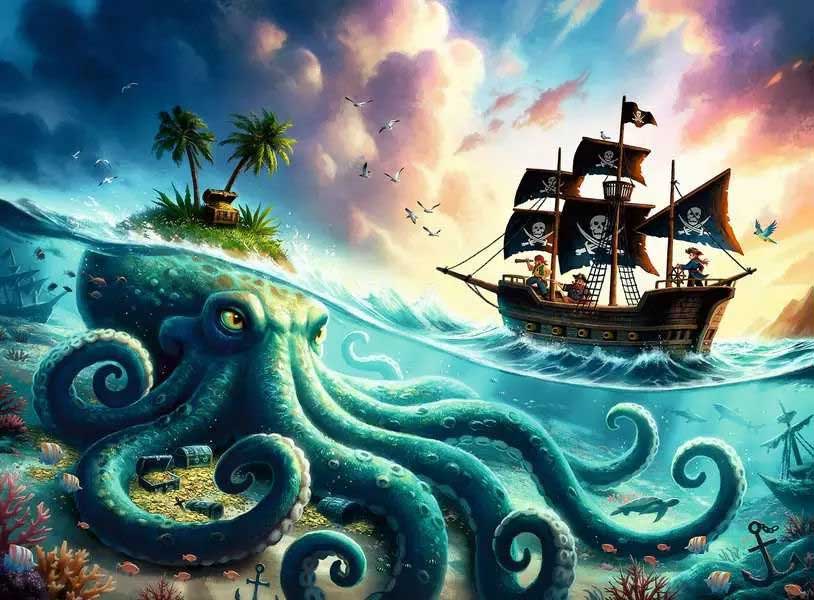 Puzzle za decu 100XXL delova Gusarsko blago Ravensburger 12004263 - dodatni pogled