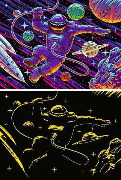 Puzzle koja svetli u mraku 200XXL delova U svemiru Ravensburger 12004266 - dodatni pogled