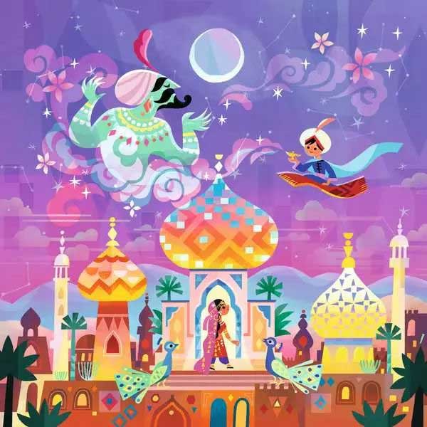 Puzzle slagalica 64 dela Aladinova čarobna lampa Ravensburger 12004207 - dodatni pogled