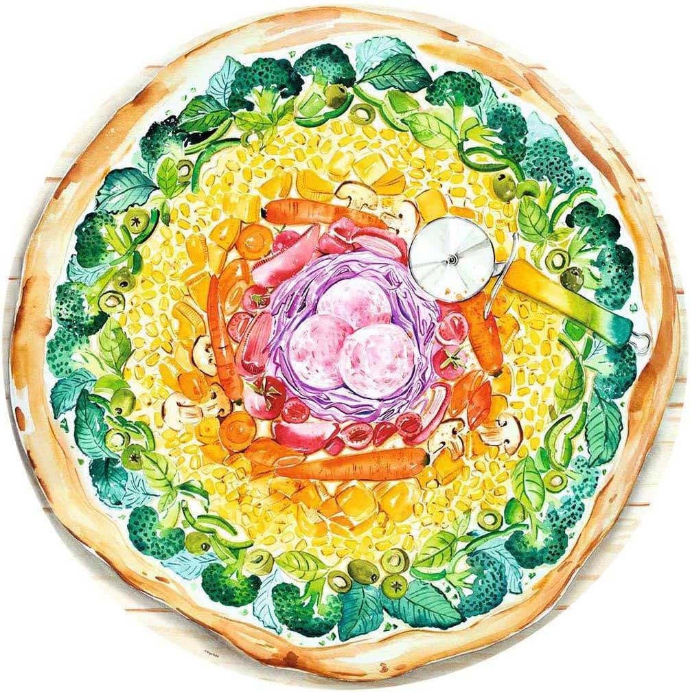 Puzzle 500 delova Krug boja - Pizza Ravensburger 17347 - dodatni pogled