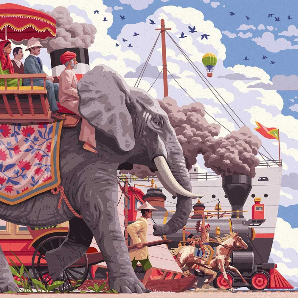 Puzzle 750 delova Put oko sveta za 80 dana Ravensburger 12001201 - dodatni pogled