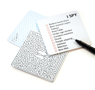 SuckUK Set podmetača za čaše Bar Games - dodatni pogled