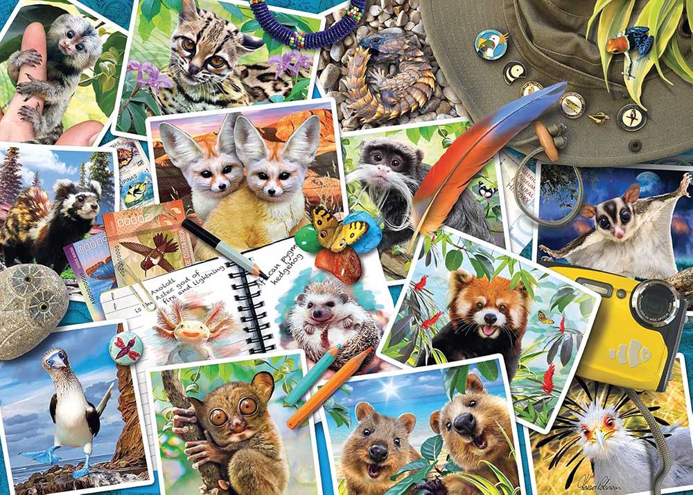 Puzzle slagalica 1000 delova Životinje sa putovanja Ravensburger 17322 - dodatni pogled