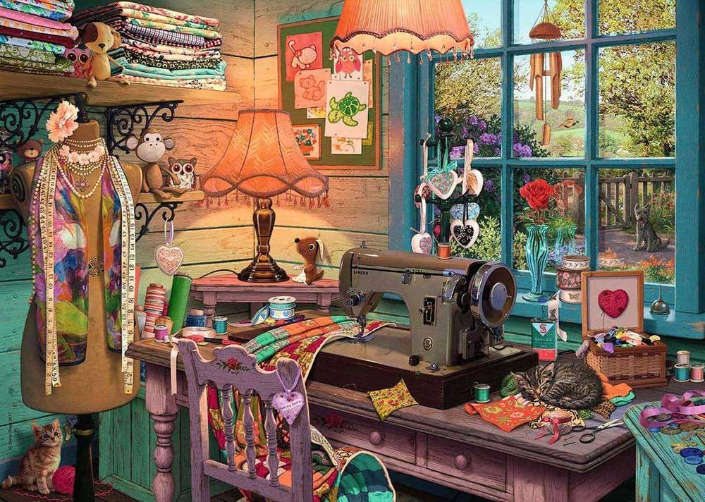 Puzzle slagalica 1000 delova Krojački atelje Ravensburger 12000334 - dodatni pogled