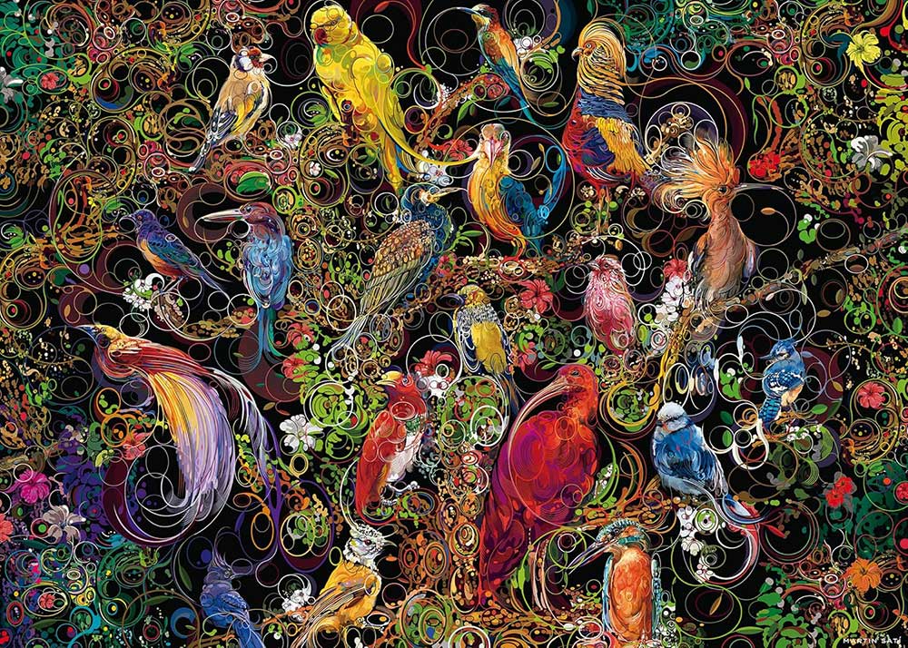 Puzzle slagalica 1000 delova Ptice umetnosti Ravensburger 12000557 - dodatni pogled