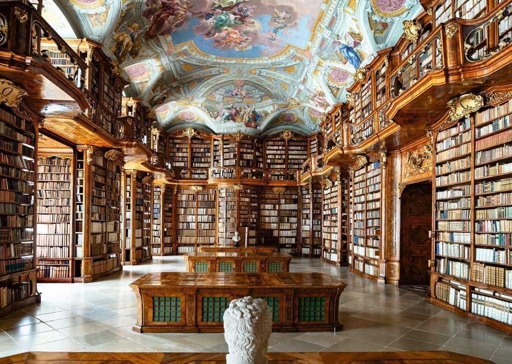 Puzzle slagalica 1000 delova Biblioteka manastira Svetog Florija Austrija Ravensburger 12001440 - dodatni pogled