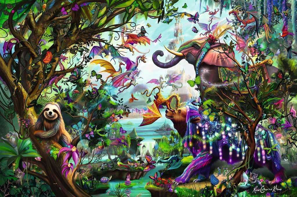 Puzzle slagalica 4000 delova Tropski zmajevi Ravensburger 12000812 - dodatni pogled