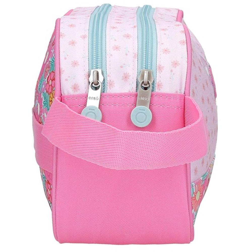 Kozmetički neseser sa 2 pregrade Enso Girl Zone pink 99344 - dodatni pogled