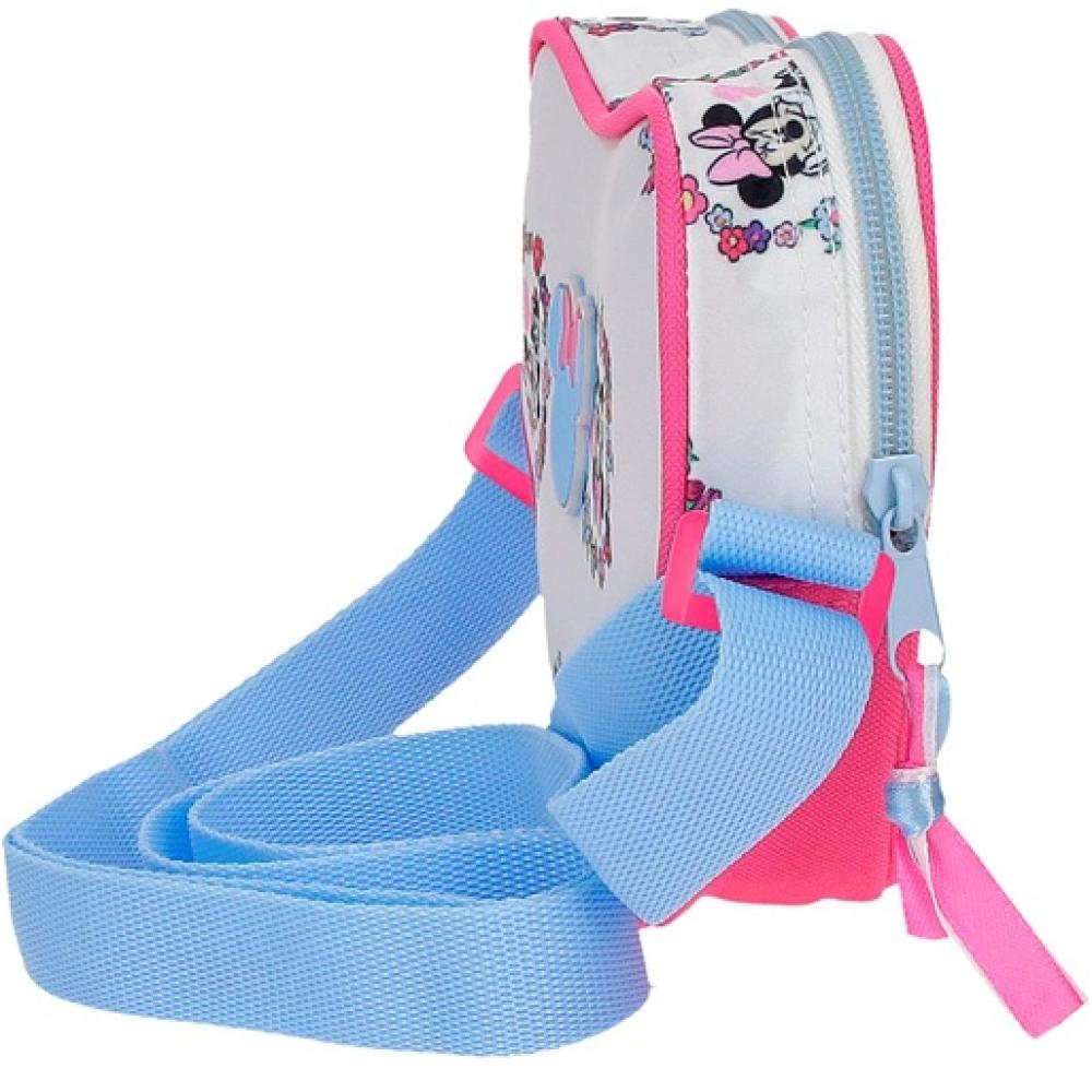 Srce torbica za devojčice Disney Minnie Flowers blue 43155 - dodatni pogled