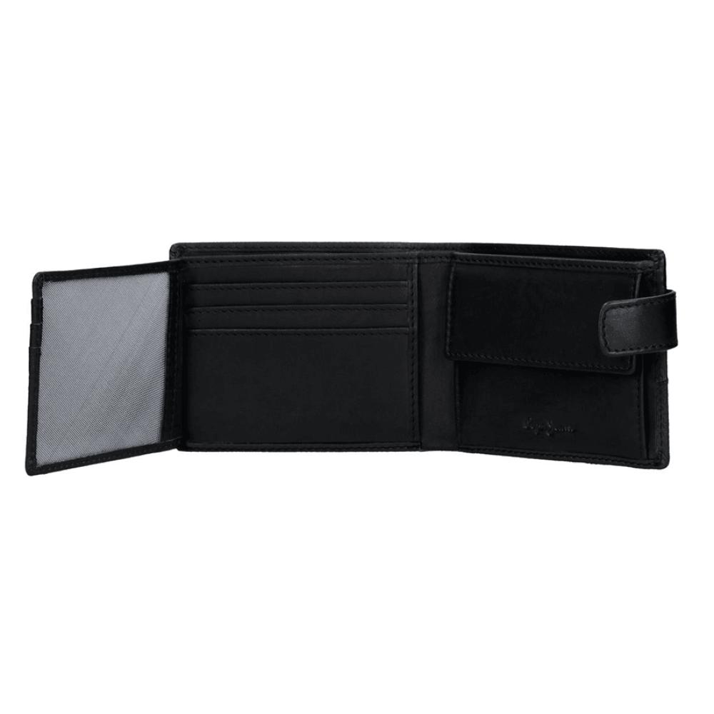 Muški kožni novčanik na preklop PJL Dual black 78333 - dodatni pogled