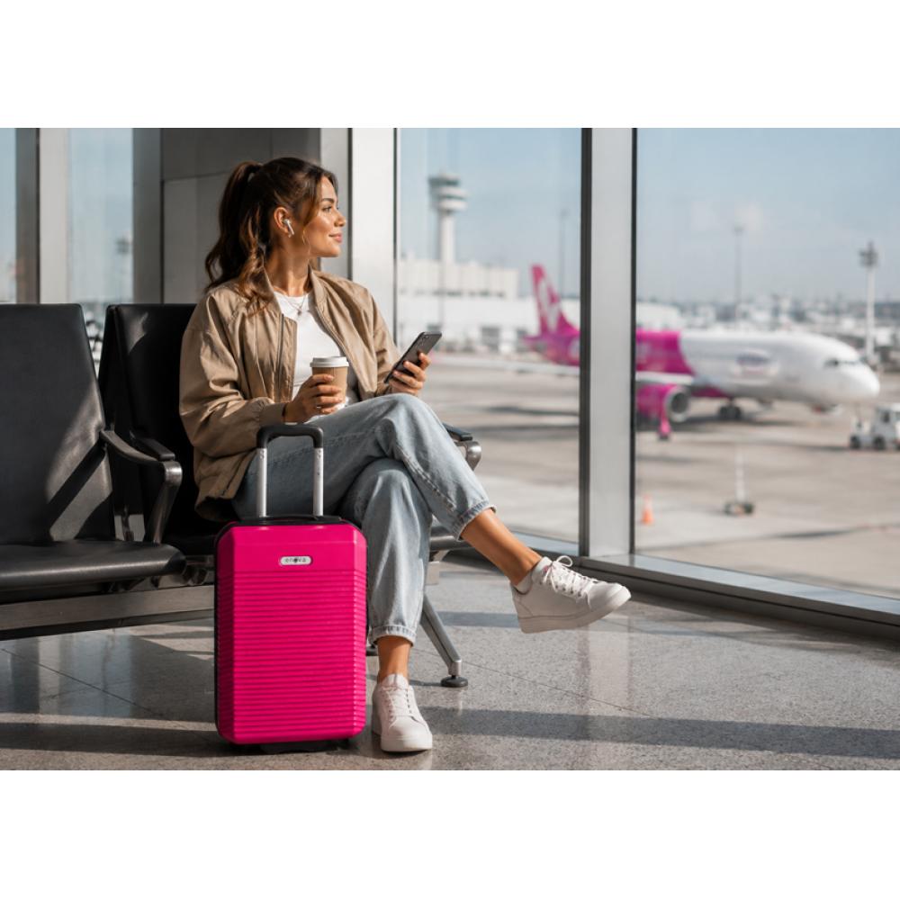 ABS putni kabinski kofer 40cm Capri pink Enova 524209 - dodatni pogled