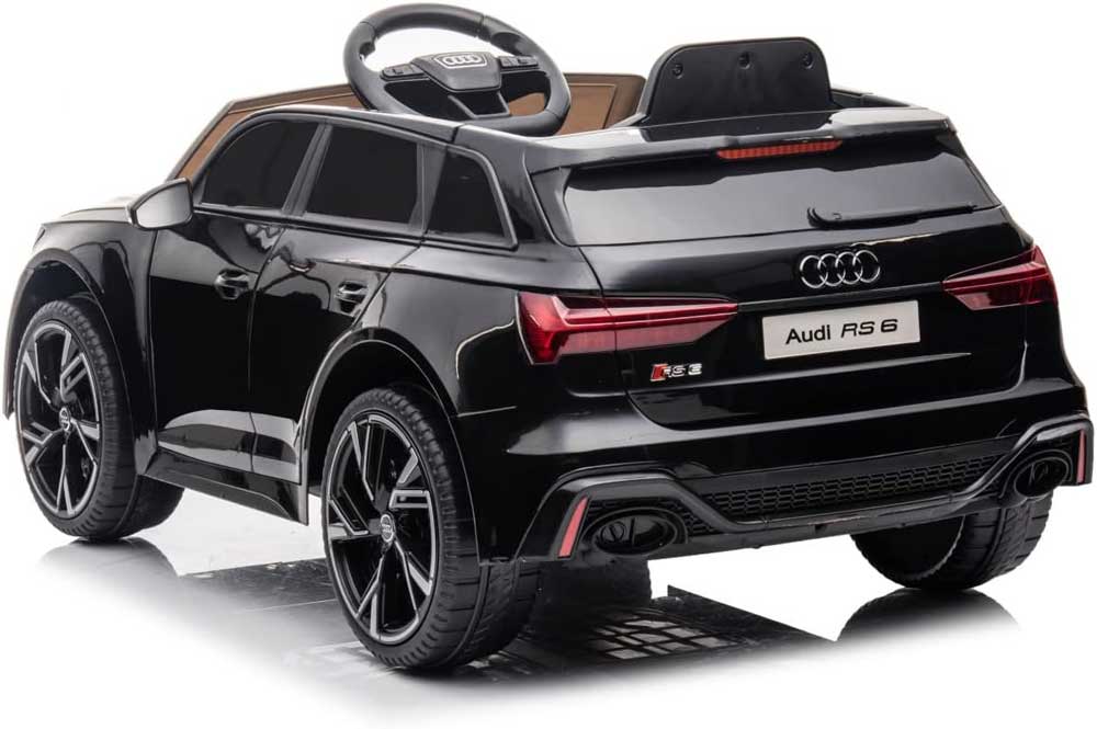 Audi RS6 Licencirani dečiji automobil na baterije Crni - dodatni pogled