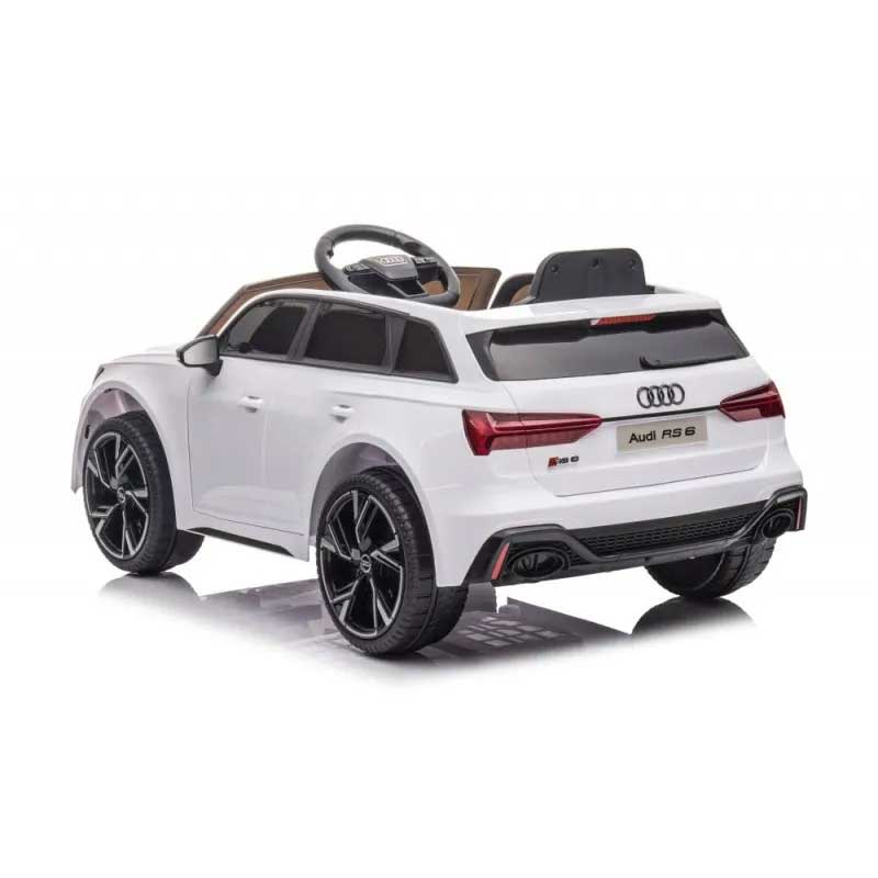 Audi RS6 Licencirani dečiji automobil na baterije Beli - dodatni pogled