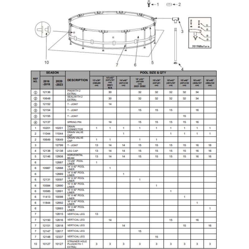 Intex horizontalna povezujuća šipka za Metal Frame i Graphite Gray bazene - dodatni pogled