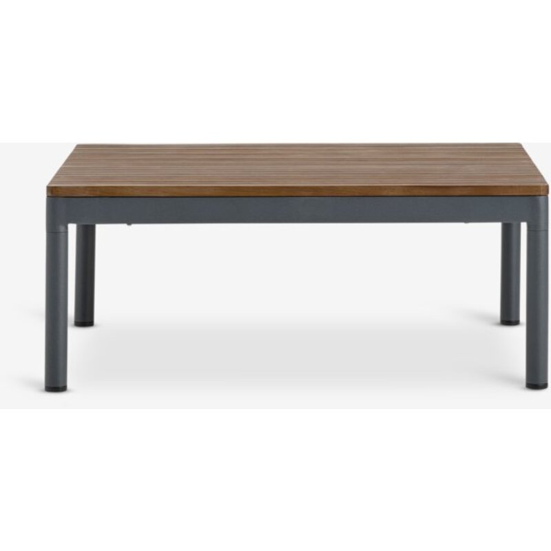 Lounge sto HOU Š75xD75 cm, aluminijum i tvrdo drvo - dodatni pogled