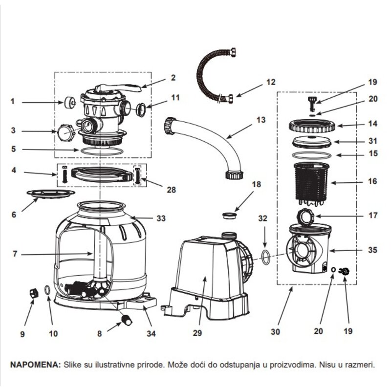 Intex povezujuće crevo 38mm za peščanu pumpu SX2100 - dodatni pogled