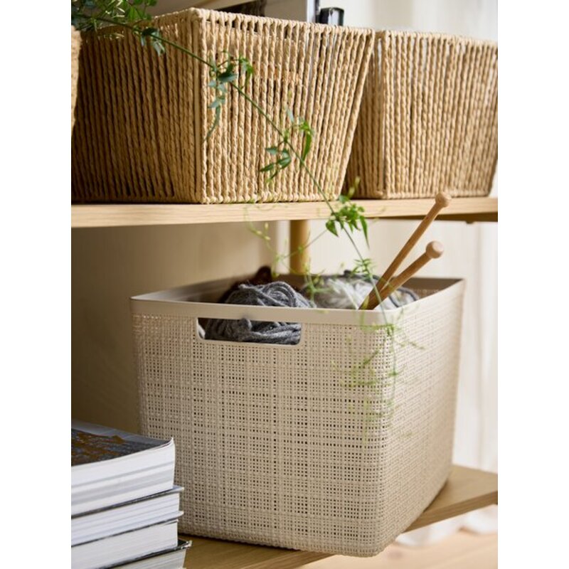 Korpa za odlaganje JUTE 20L, plastika, prljavo bela - dodatni pogled