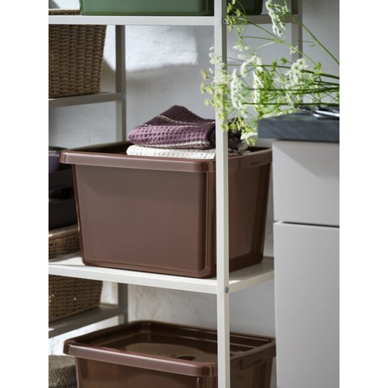 Kutija BASIC BOX 15L sa poklopcem, patlidžan - dodatni pogled