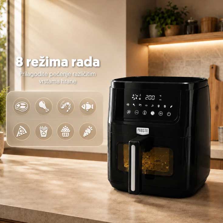 Friteza na vruć vazduh Air Fryer Prosto AF6516DP - dodatni pogled